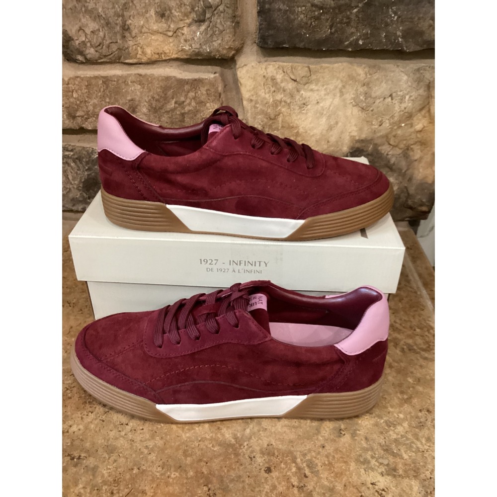 Naturalizer‎ Sport Cami Cranberry Suede Pink Low Top Sneakers Womens 9.5 New